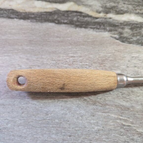 Ekco Eterna Carving Fork/Meat Fork Shaft Wood Handle 13” Long Vtg Kitchen USA - Picture 4 of 7